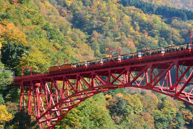 黒部峡谷トロッコ電車の画像