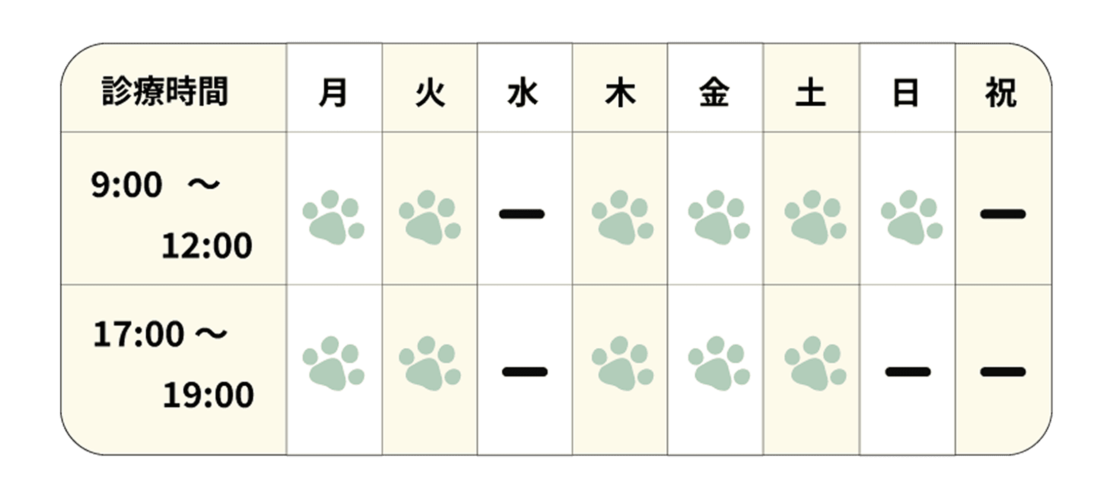 診療時間の画像