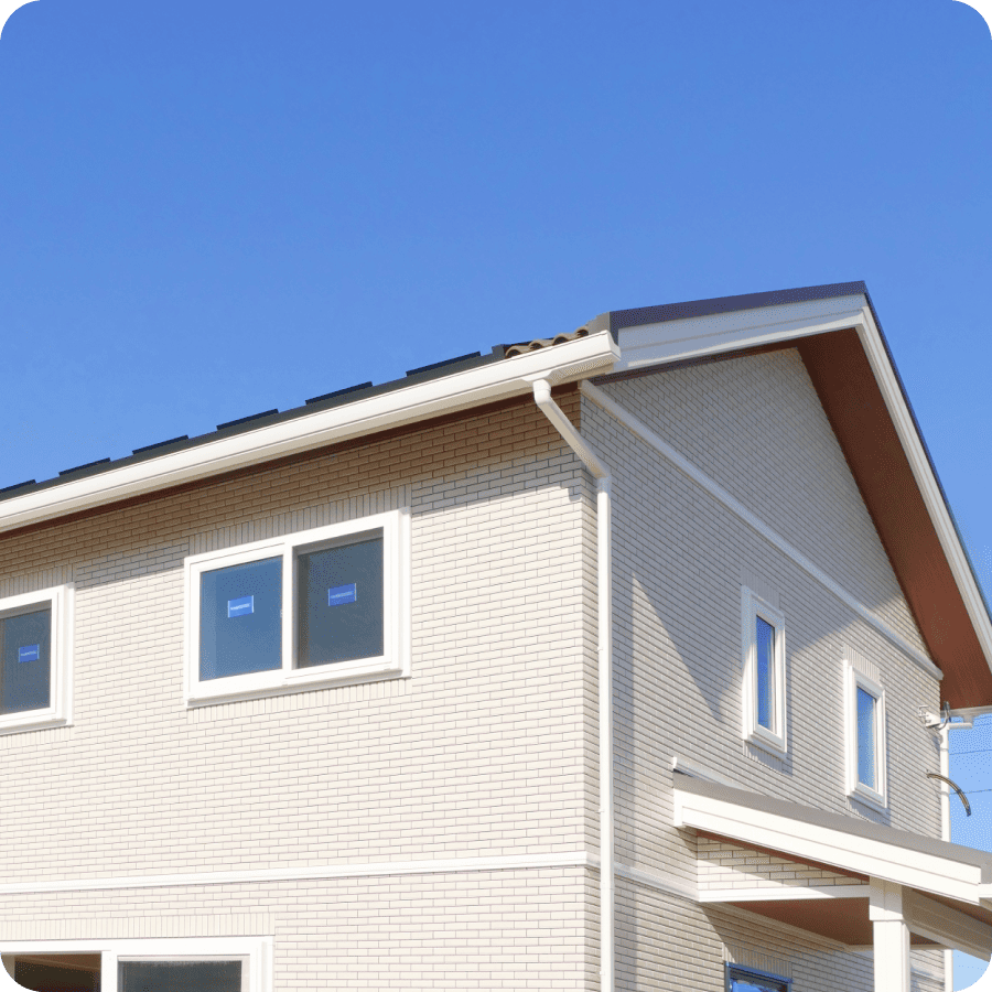 温かいクリーム色の建物の画像